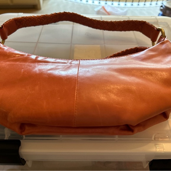 Authentic Brand New Sigrid Olsen Orange and Gold with Braided Strap HoboSide Bag - Picture 3 of 7